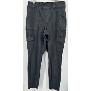 Spanx Stretch Twill Ankle Cargo Pants Washed Black Women's 2X/2TG Tall